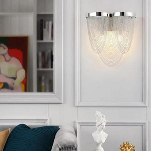 Aluminum Chain Tassel Wall Sconce - Zonesus