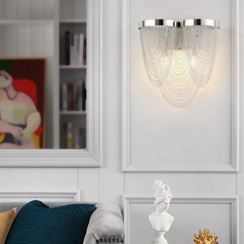 Aluminum Chain Tassel Wall Sconce - Zonesus
