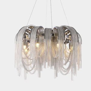 Alisa Luxury Aluminum Chain Tassel Chandelier - Zonesus