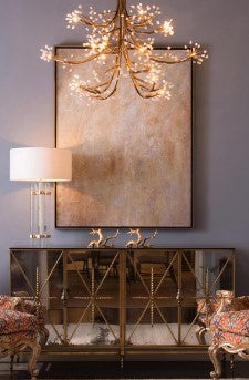 Branch Halogen Crystal Waterfalls Chandelier 50"W - Zonesus