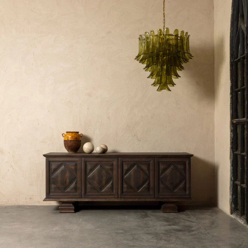 Green Petalo Murano Chandelier - Zonesus