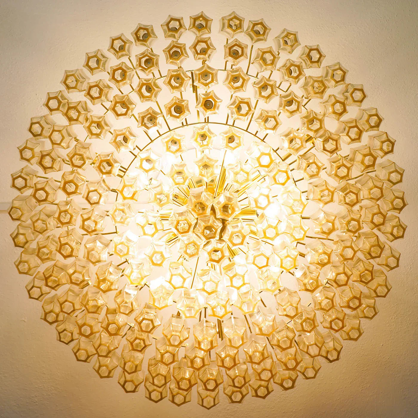 Prismatico 12-Light Amber Ceiling lamp 35" - Zonesus