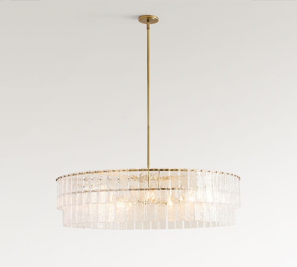 Avalon Cast Glass Round Chandelier (42") - Zonesus