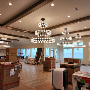 Arcachonest LED Round 2-Tier Chandelier 60" - Zonesus