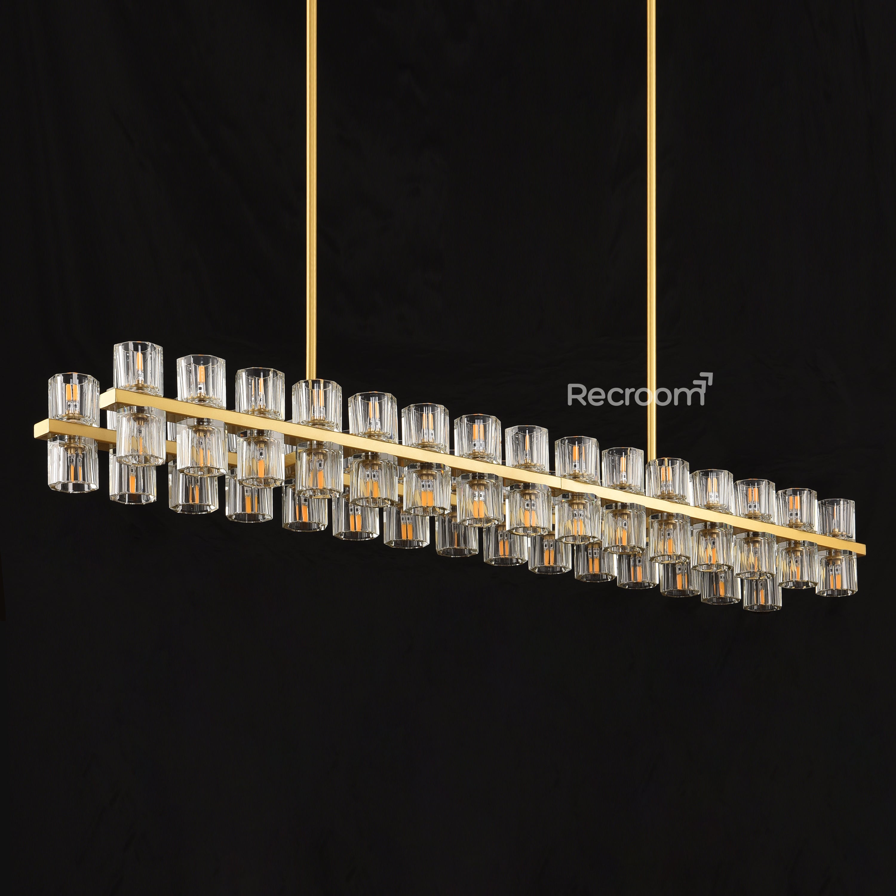 Arcachonest LED Rectangular Chandelier 54" - Zonesus