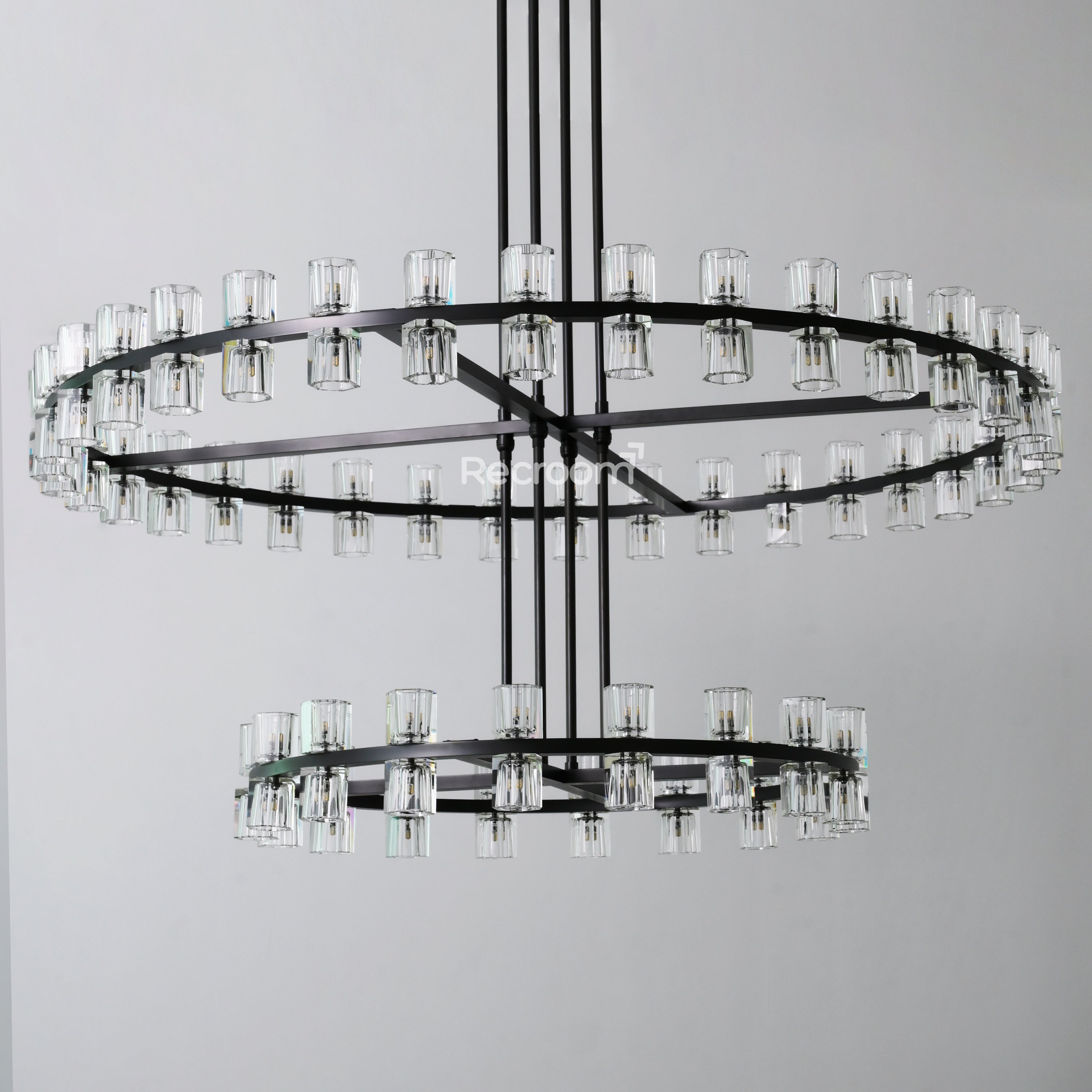 Arcachonest LED Round 2-Tier Chandelier 60" - Zonesus