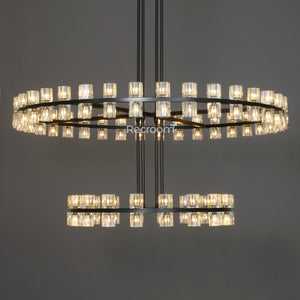 Arcachonest LED Round 2-Tier Chandelier 60" - Zonesus