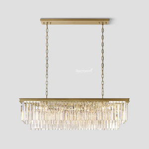 Odean Rectangle Chandelier 40" 49" 59" 72" 2-Layers - Zonesus