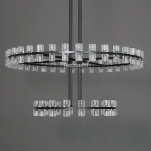Arcachonest LED Round 2-Tier Chandelier 60" - Zonesus