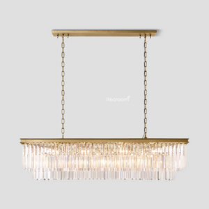 Odean Rectangle Chandelier 40" 49" 59" 72" 2-Layers - Zonesus