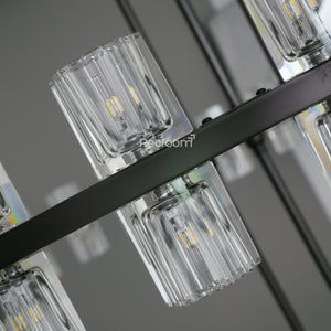 Arcachonest LED Round 2-Tier Chandelier 60" - Zonesus