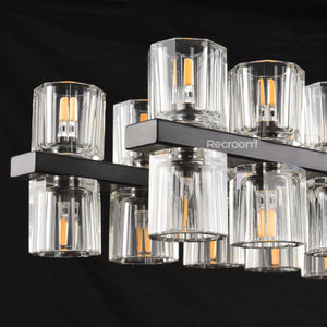 Arcachonest LED Rectangular Chandelier 54" - Zonesus