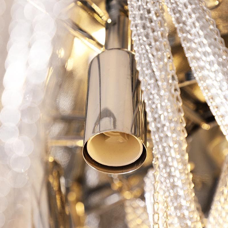 Alisa Luxury Aluminum Chain Tassel Flushmounts - Zonesus