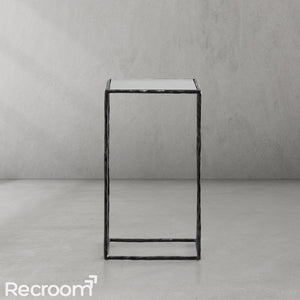 Thaddeo Glass C-Shaped Side Table - Zonesus