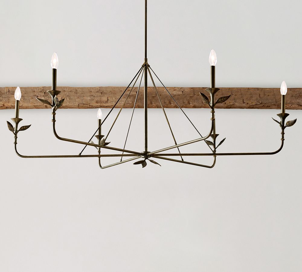 Botanical Forged Iron Chandelier (65") - Zonesus