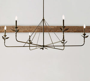 Botanical Forged Iron Chandelier (65") - Zonesus