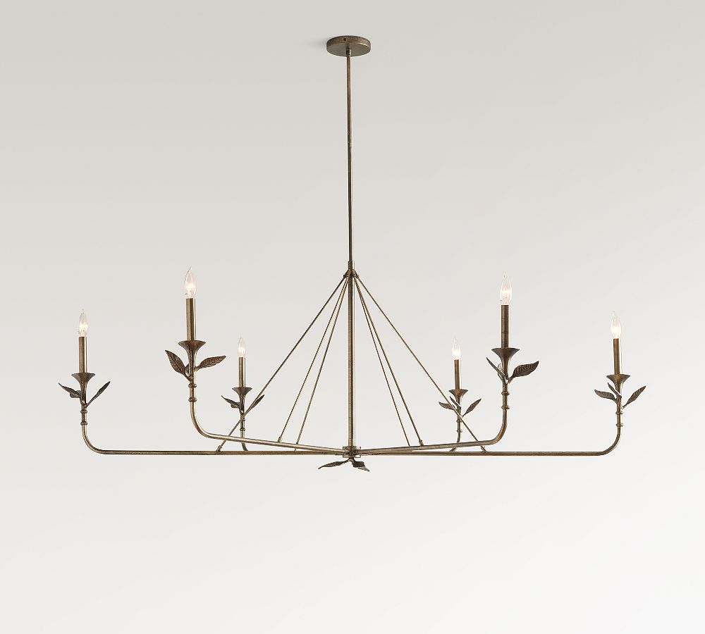 Botanical Forged Iron Chandelier (65") - Zonesus