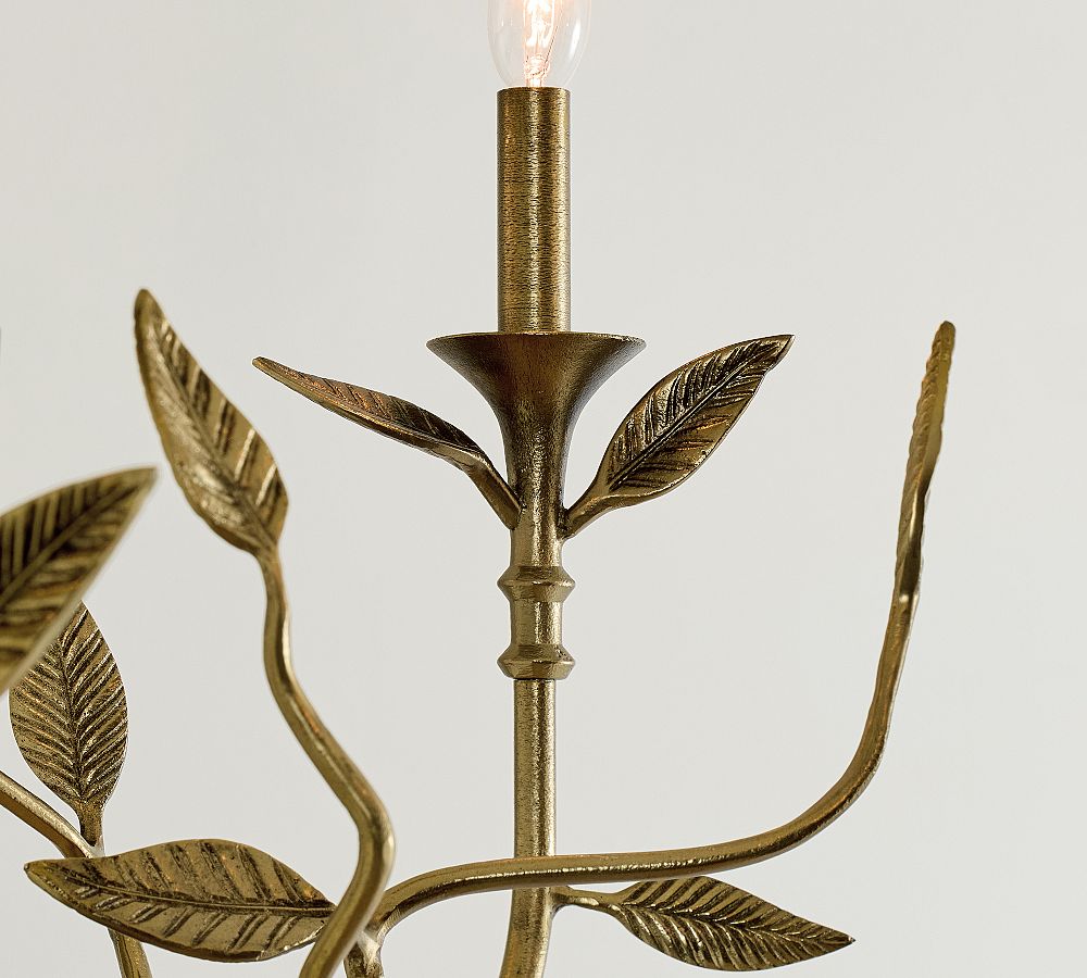 Botanical Forged Iron Oval Chandelier (50") - Zonesus