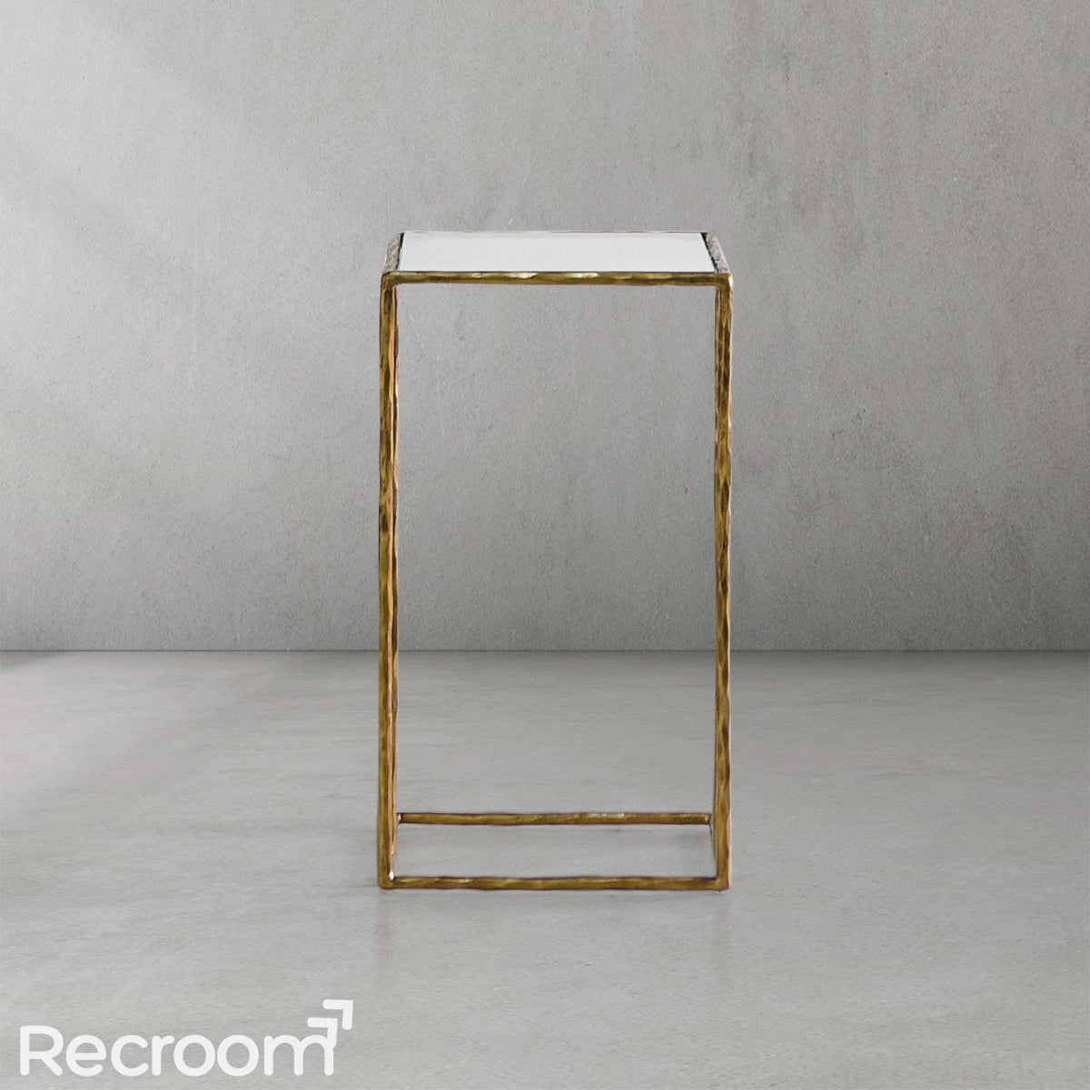 Thaddeo Glass C-Shaped Side Table - Zonesus