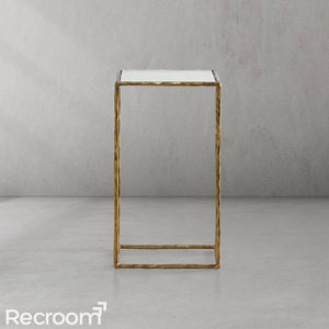 Thaddeo Glass C-Shaped Side Table - Zonesus