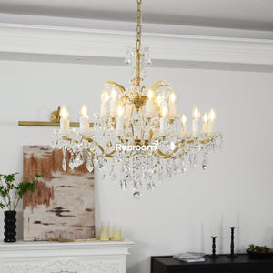 Rococonut Crystal Outdoor Chandelier 33” - Zonesus