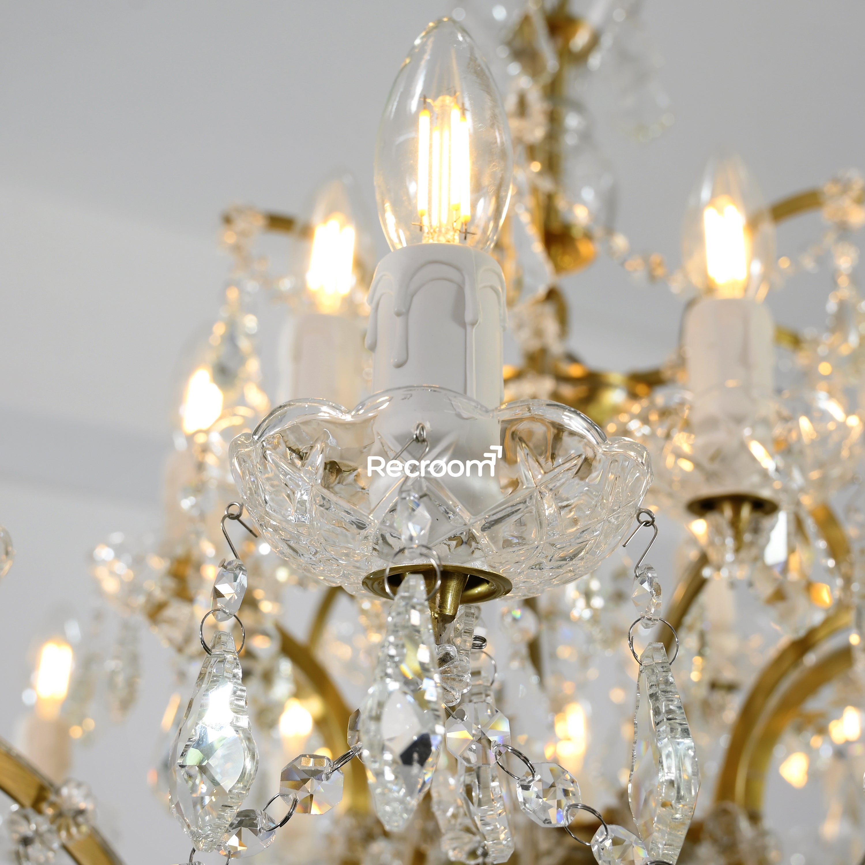 Rococonut Crystal Outdoor Chandelier 33” - Zonesus