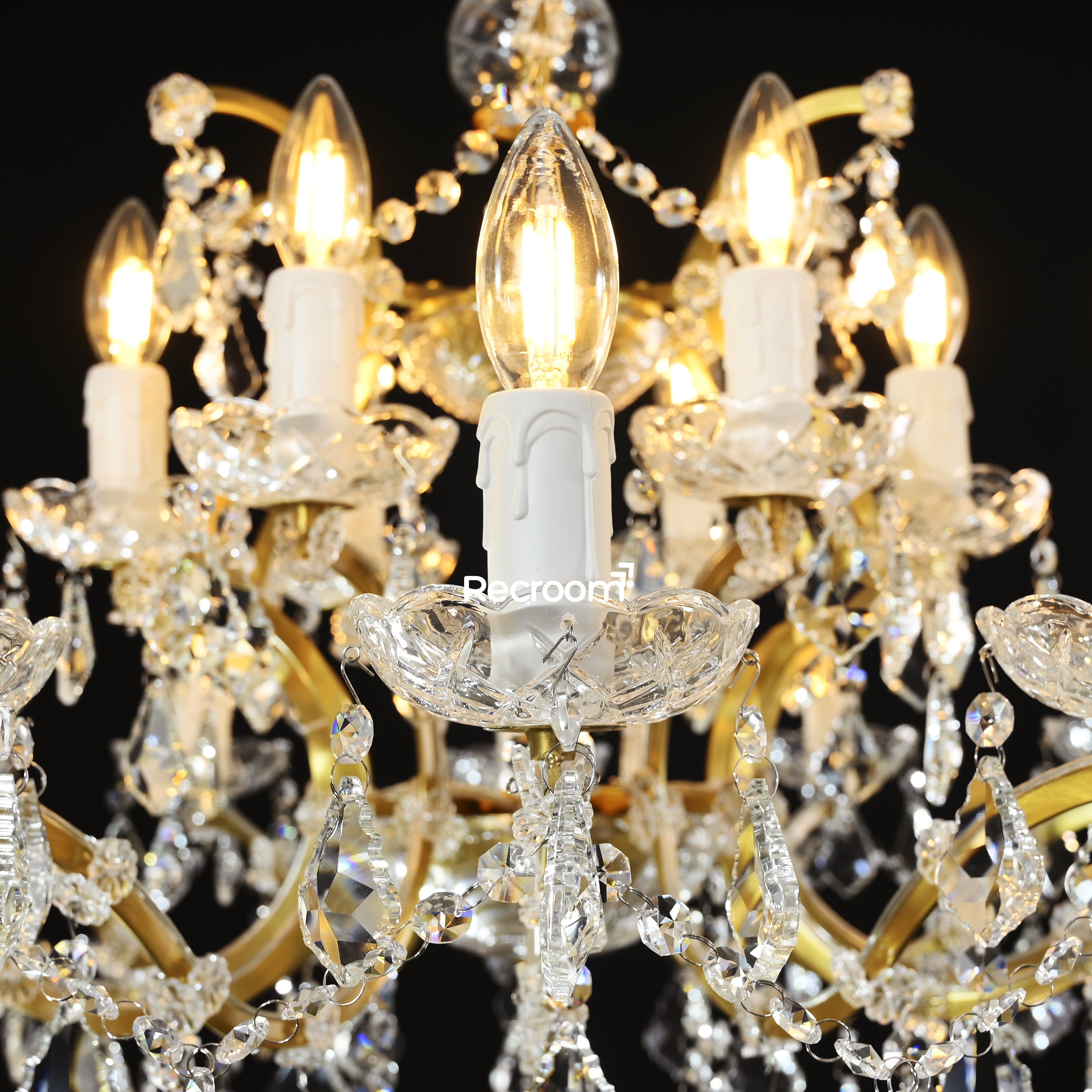 Rococonut Crystal Outdoor Chandelier 33” - Zonesus