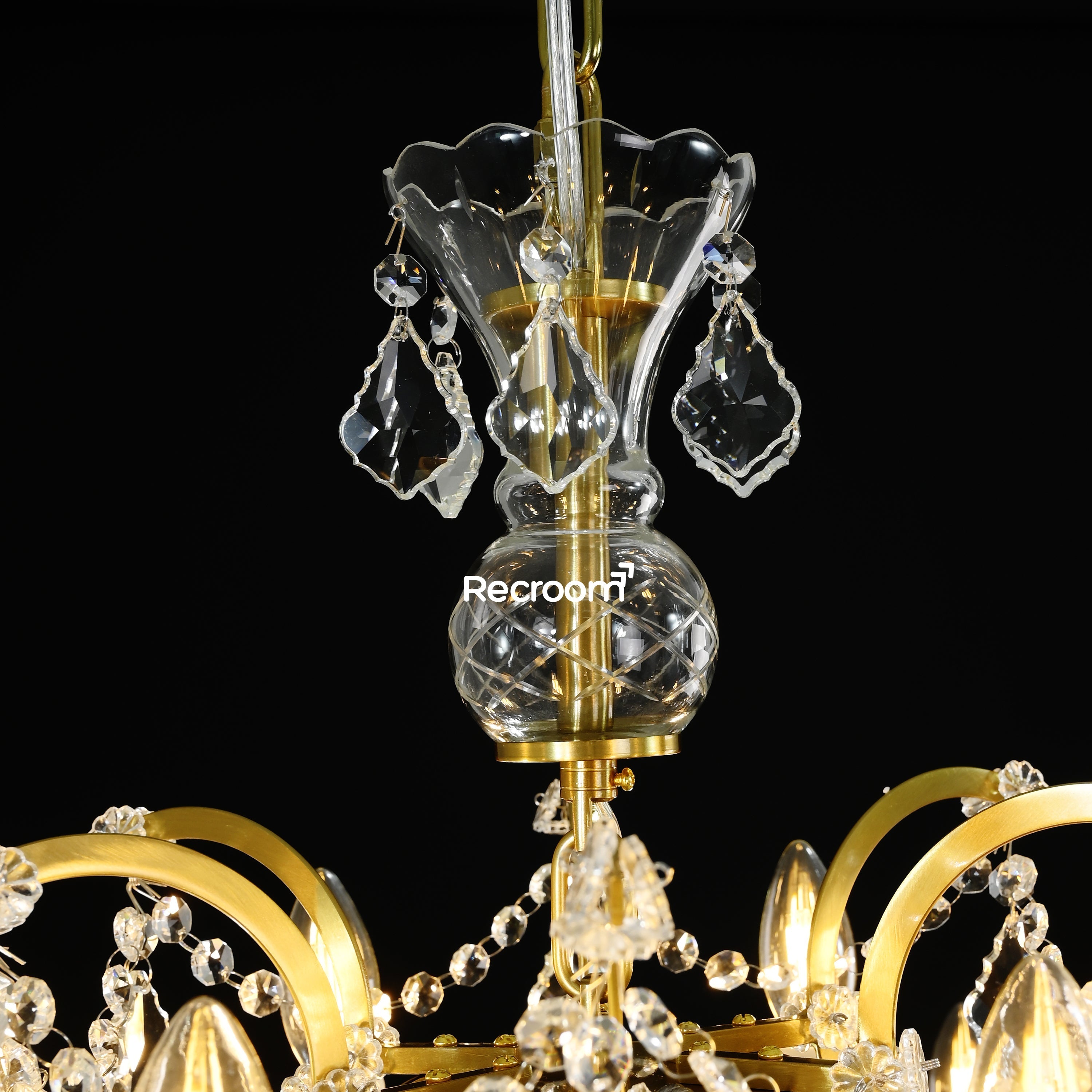 Rococonut Crystal Outdoor Chandelier 33” - Zonesus