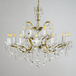 Rococonut Crystal Outdoor Chandelier 33” - Zonesus