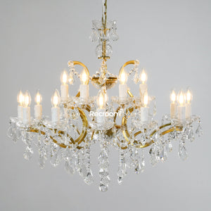 Rococonut Crystal Outdoor Chandelier 33” - Zonesus