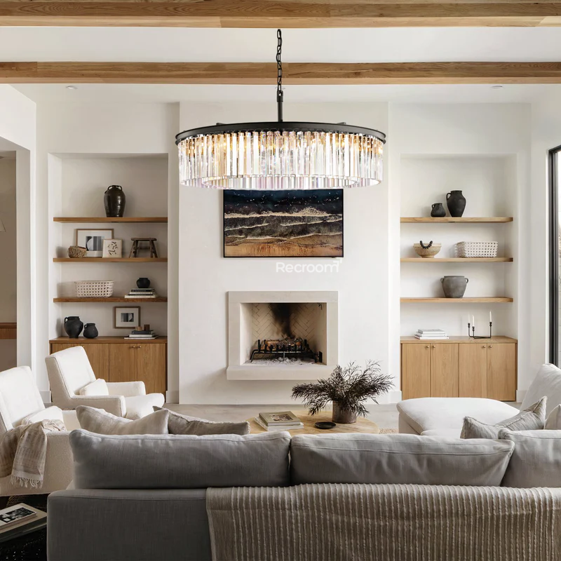 Odean Round Chandelier 44" - Zonesus