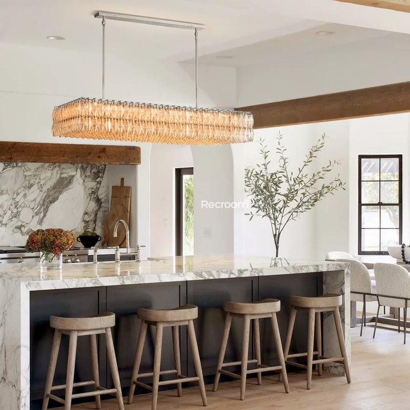 Chia Rectangular Chandelier 74" - Zonesus