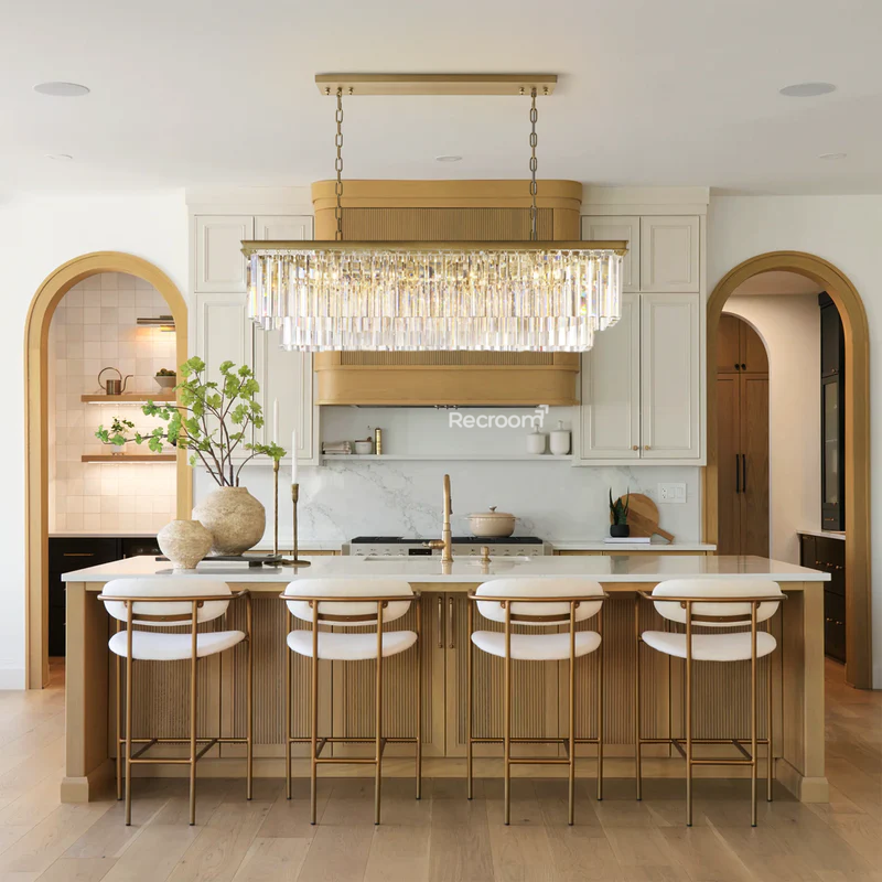 Odean Rectangle Chandelier 40" 49" 59" 72" 2-Layers - Zonesus
