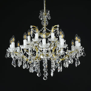 Rococonut Crystal Outdoor Chandelier 33” - Zonesus