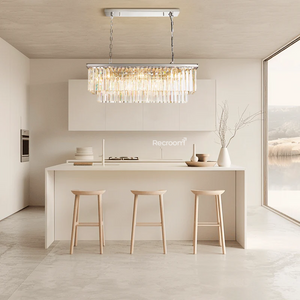 Odean Rectangle Chandelier 40" 49" 59" 72" 2-Layers - Zonesus