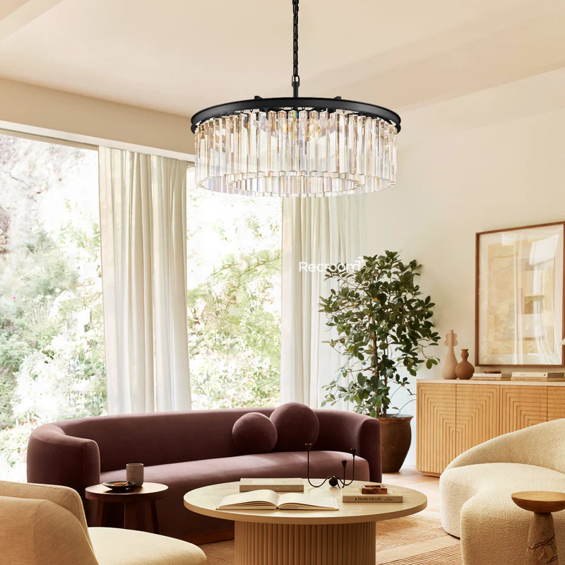 Odean Round Chandelier 32" - Zonesus