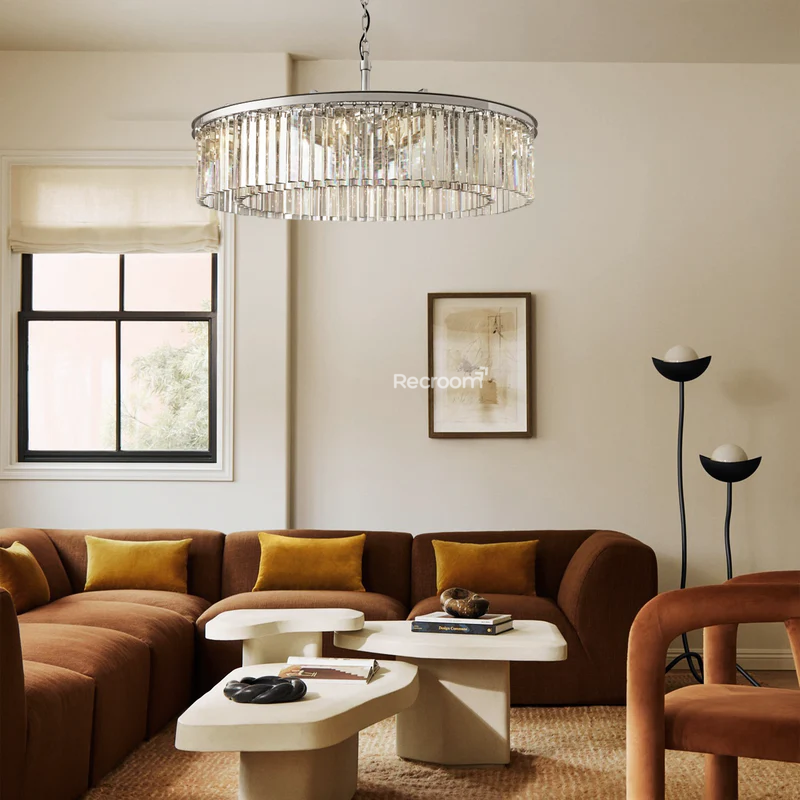 Odean Round Chandelier 44" - Zonesus