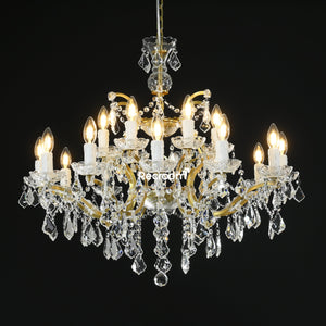 Rococonut Crystal Outdoor Chandelier 33” - Zonesus