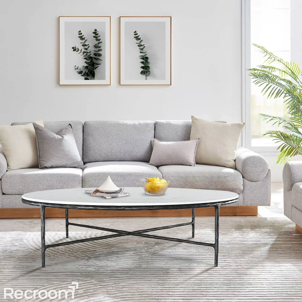 Thaddeo Marble Round Coffee Table - Zonesus