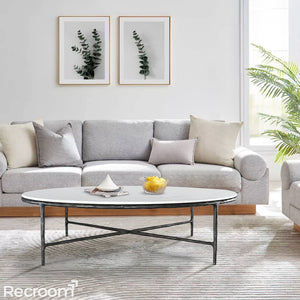 Thaddeo Marble Round Coffee Table - Zonesus