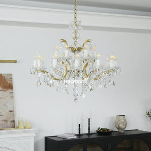 Rococonut Crystal Outdoor Chandelier 33” - Zonesus