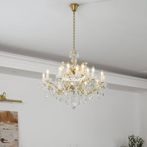 Rococonut Crystal Outdoor Chandelier 33” - Zonesus
