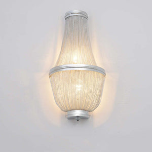 Tassel Aluminum Chain Wall Sconce In Living Room - Zonesus