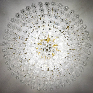 Prismatico 12-Light Clear Ceiling Lamp 35" - Zonesus