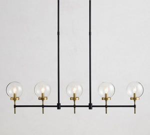 Camryn Glass Globe Linear Chandelier (49"-72") - Zonesus