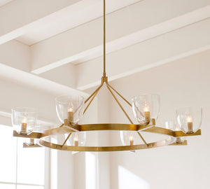 Chamberlin Metal Round Chandelier (50") - Zonesus