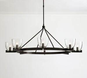 Chamberlin Metal Round Chandelier (50") - Zonesus