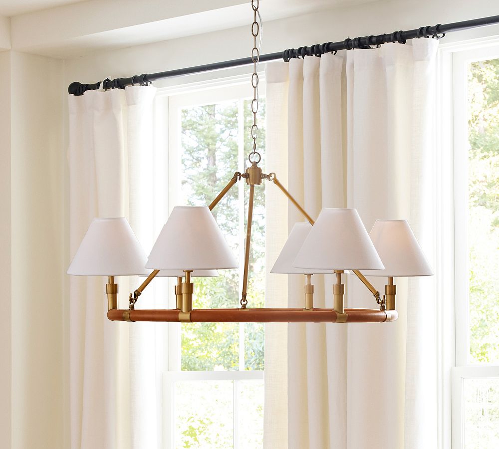 Chambers Leather Round Chandelier (36") - Zonesus