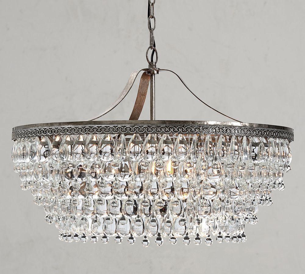 Clarissa Crystal Round Chandelier (19"-28") - Zonesus