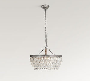 Clarissa Crystal Round Chandelier (19"-28") - Zonesus